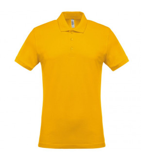 POLO COTON MANCHE COURTE K254 JAUNE