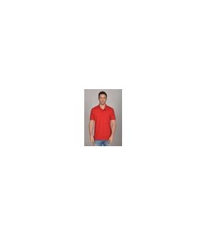 POLO COTON MANCHES COURTES P100 ROUGE